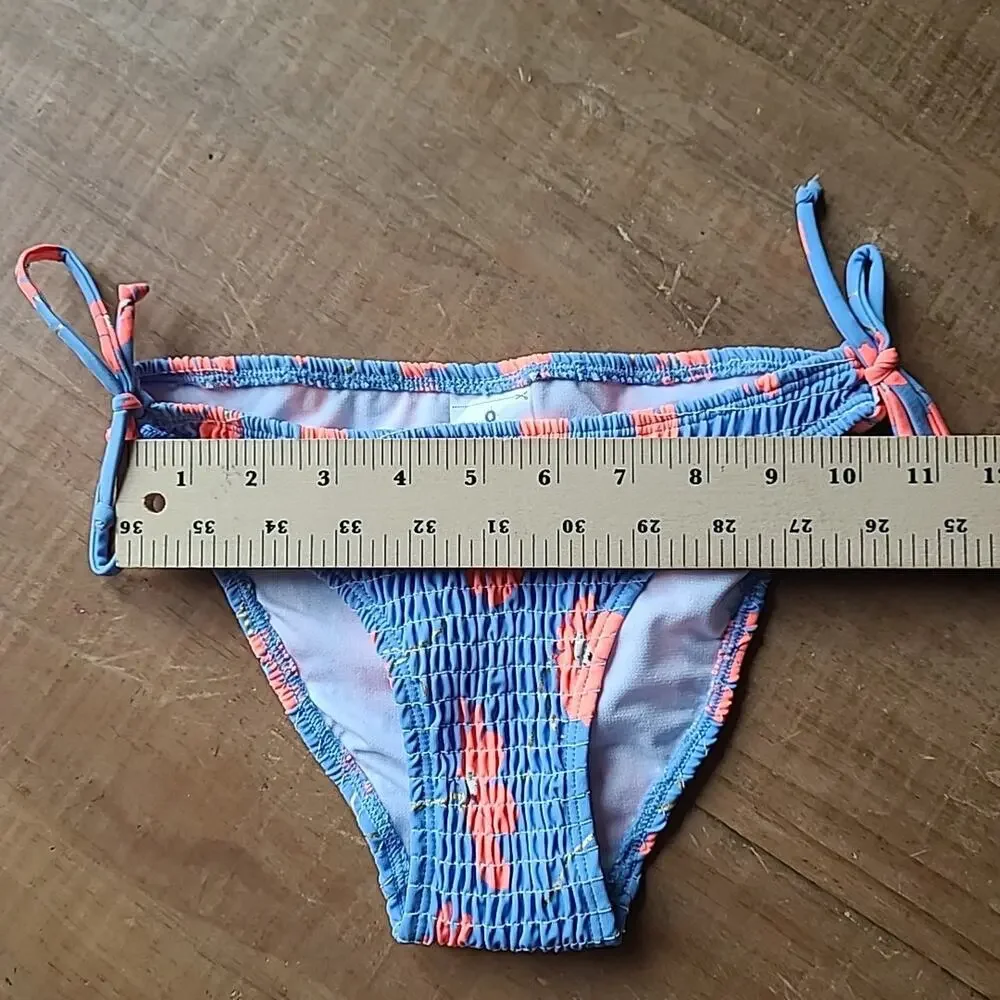 Snapper Rock Sustainable Swim Bottoms Blue Bright Tropical Hawaii‎ Girls 10